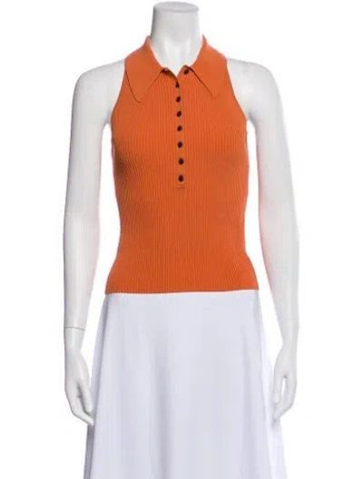 Pre-owned A.l.c Sleeveless Polo In Orange