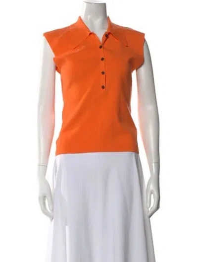 Pre-owned A.l.c Sleeveless Polo In Orange