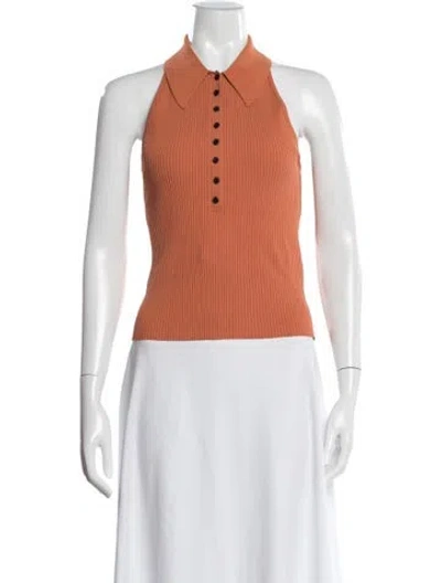 Pre-owned A.l.c Sleeveless Polo In Orange