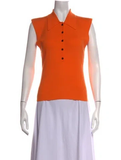 Pre-owned A.l.c Sleeveless Polo In Orange
