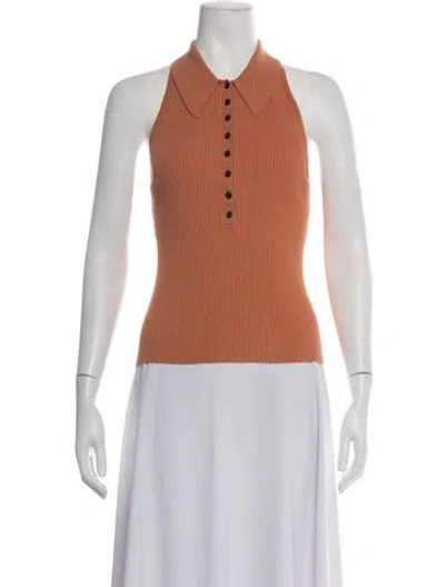 Pre-owned A.l.c Sleeveless Polo In Orange