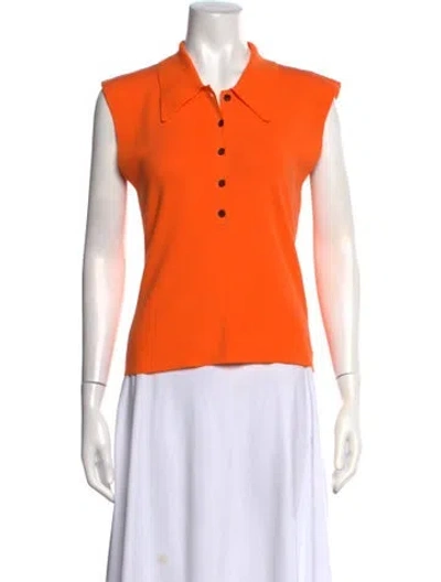Pre-owned A.l.c Sleeveless Polo In Orange