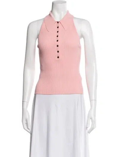 Pre-owned A.l.c Sleeveless Polo In Pink