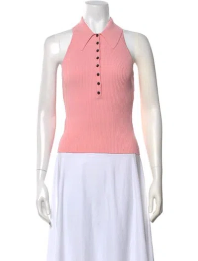 Pre-owned A.l.c Sleeveless Polo In Pink