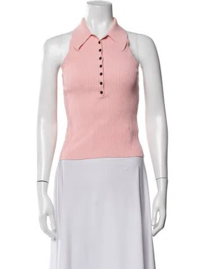 Pre-owned A.l.c Sleeveless Polo In Pink