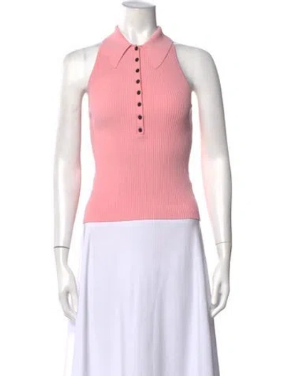 Pre-owned A.l.c Sleeveless Polo In Pink