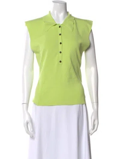 Pre-owned A.l.c Sleeveless Polo W/ Tags In Green