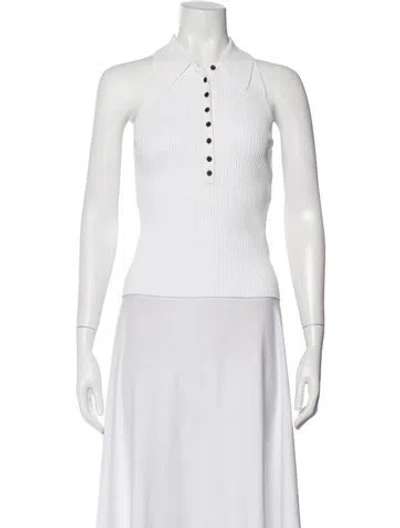 Pre-owned A.l.c Sleeveless Polo W/ Tags In White