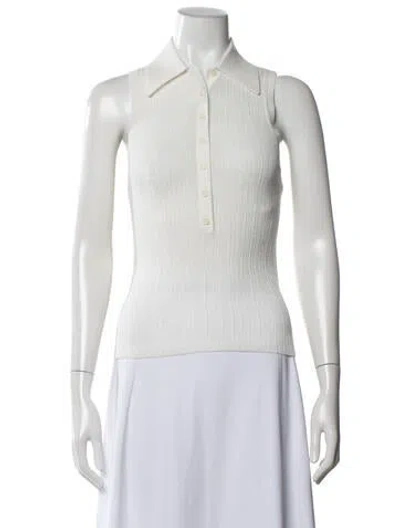Pre-owned A.l.c Sleeveless Polo W/ Tags In White