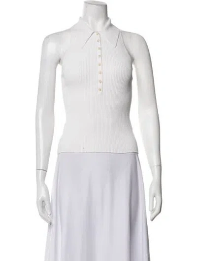 Pre-owned A.l.c Sleeveless Polo In White