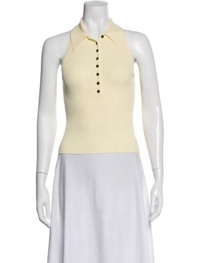 Pre-owned A.l.c Sleeveless Polo In Yellow