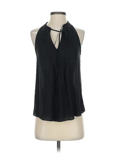 Pre-owned A.l.c Sleeveless Silk Top Black Halter Neckline Tops