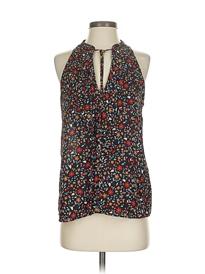 Pre-owned A.l.c Sleeveless Silk Top Black Halter Neckline Tops