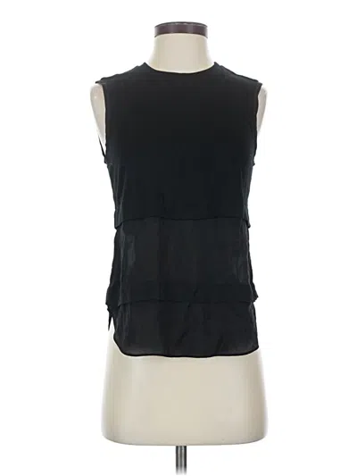 Pre-owned A.l.c Sleeveless Silk Top Black High Neck Tops