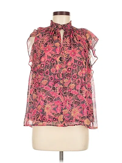 Pre-owned A.l.c Sleeveless Silk Top Pink Halter Neckline Tops