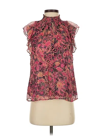 Pre-owned A.l.c Sleeveless Silk Top Pink Halter Neckline Tops
