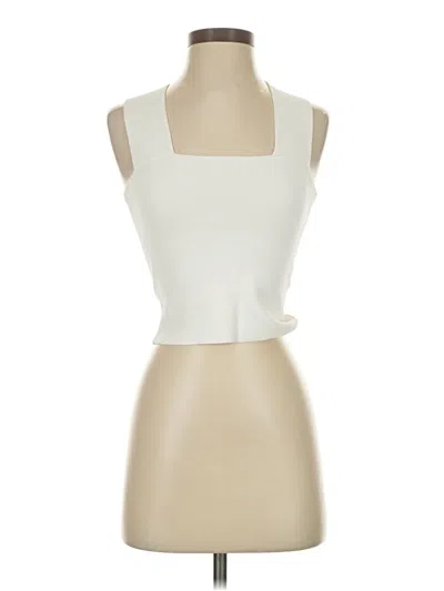 Pre-owned A.l.c Sleeveless Top Ivory Halter Neckline Tops In White