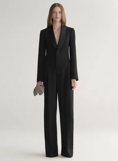 A.l.c Sloane Tuxedo Jumpsuit In Black