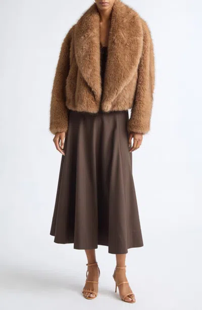 A.l.c . Solange Faux Fur Jacket In Tan Alpaca
