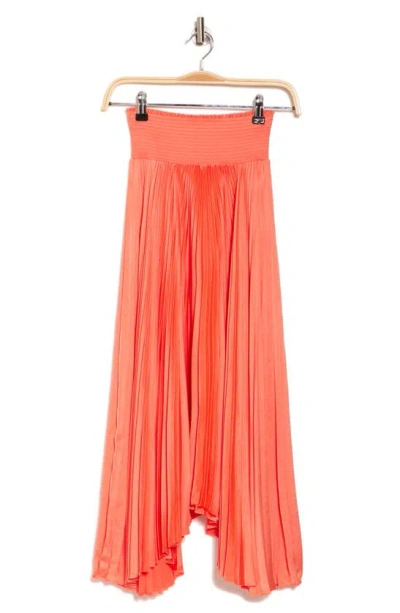 A.l.c Sonali Pleated Pull-on Midi Skirt In Pink