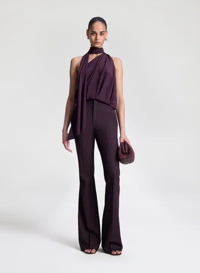 A.l.c Sophie Stretch Tailored Pant In Brown