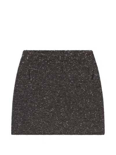 A.l.c Speckled Mini Skirt In Brown
