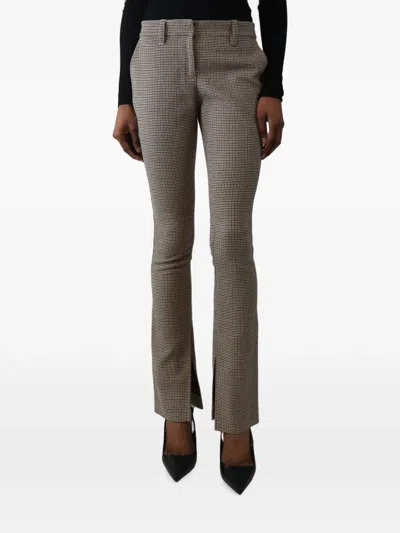 Pre-owned A.l.c Split-hem Trousers In Brown