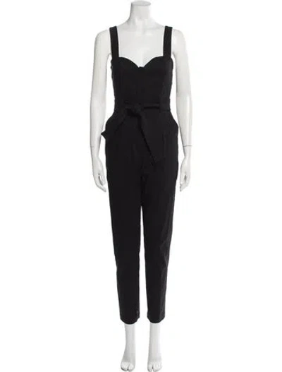 Pre-owned A.l.c Square Neckline Jumpsuit In Black