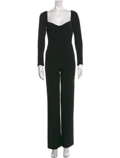 Pre-owned A.l.c Square Neckline Jumpsuit In Black