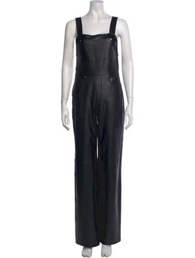 Pre-owned A.l.c Square Neckline Jumpsuit In Black