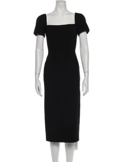 Pre-owned A.l.c Square Neckline Knee-length Dress In Black