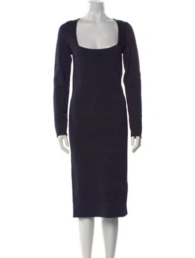 Pre-owned A.l.c Square Neckline Knee-length Dress In Blue