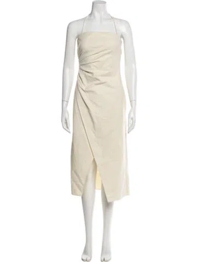 Pre-owned A.l.c Square Neckline Knee-length Dress In Neutral