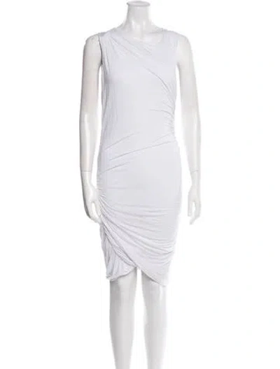 Pre-owned A.l.c Square Neckline Knee-length Dress In White