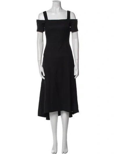 Pre-owned A.l.c Square Neckline Long Dress In Black