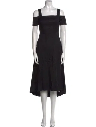 Pre-owned A.l.c Square Neckline Long Dress In Black