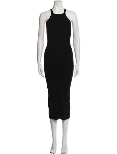 Pre-owned A.l.c Square Neckline Long Dress In Black