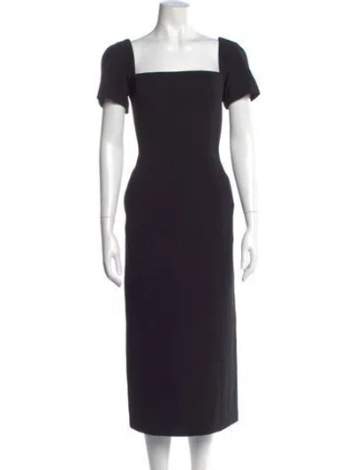 Pre-owned A.l.c Square Neckline Long Dress In Black