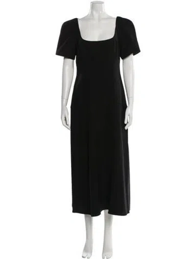 Pre-owned A.l.c Square Neckline Long Dress In Black