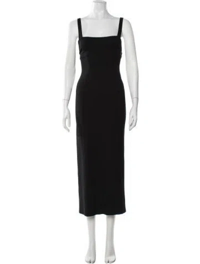 Pre-owned A.l.c Square Neckline Long Dress In Black