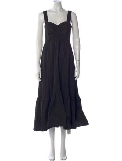 Pre-owned A.l.c Square Neckline Long Dress In Blue