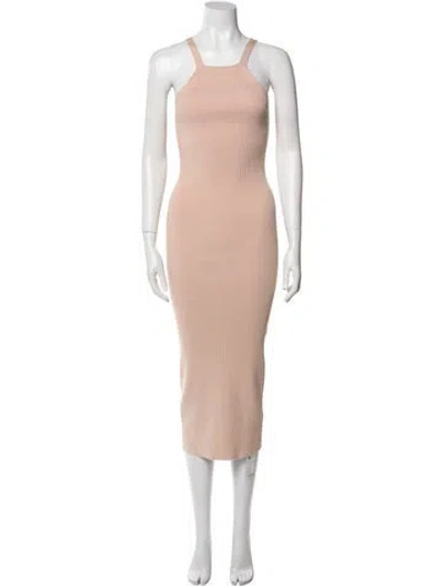 Pre-owned A.l.c Square Neckline Long Dress In Neutral