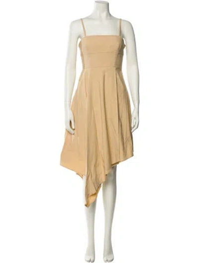 Pre-owned A.l.c Square Neckline Long Dress In Neutral