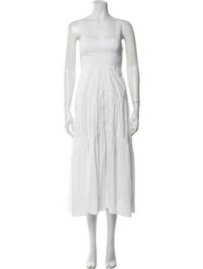 Pre-owned A.l.c Square Neckline Long Dress In Neutral