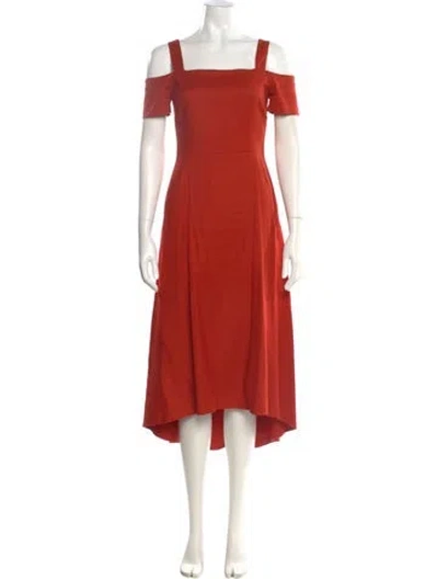 Pre-owned A.l.c Square Neckline Long Dress In Orange
