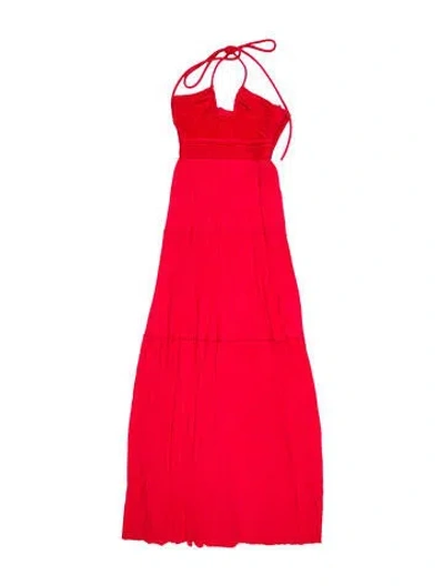 Pre-owned A.l.c Square Neckline Long Dress In Orange