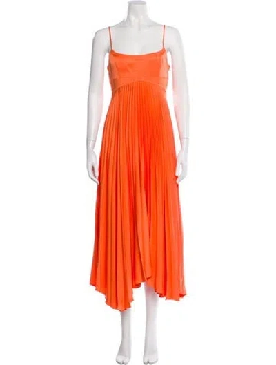 Pre-owned A.l.c Square Neckline Long Dress In Orange