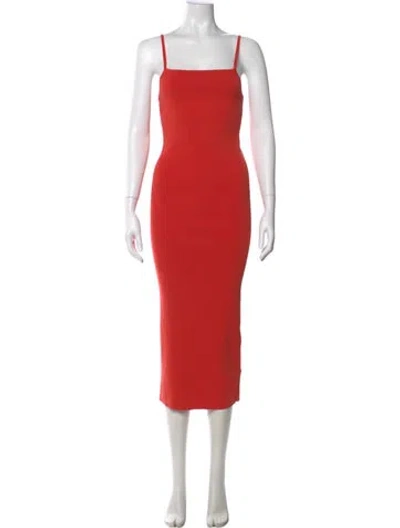 Pre-owned A.l.c Square Neckline Long Dress In Orange