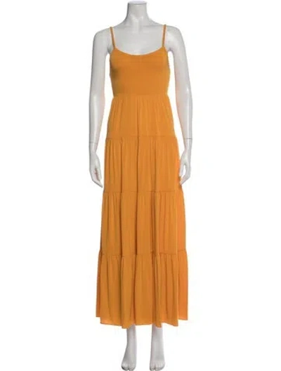 Pre-owned A.l.c Square Neckline Long Dress In Orange