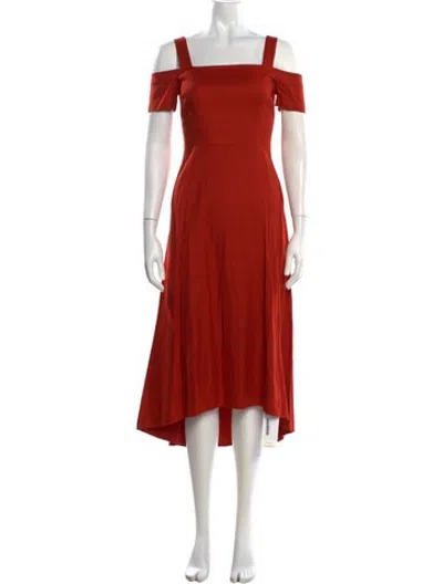 Pre-owned A.l.c Square Neckline Long Dress In Orange